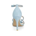 thumbnail image 2 of BLISSFUL STEP Women's Shoes Rhinestone Stiletto Heel Ankle Strap Sandals Sky Blue 5, 2 of 7
