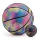 thumbnail image 1 of Juguetes coloridos de goma duraderos de Pu que brillan intensamente holográficos reflectantes de baloncesto, 1 of 5