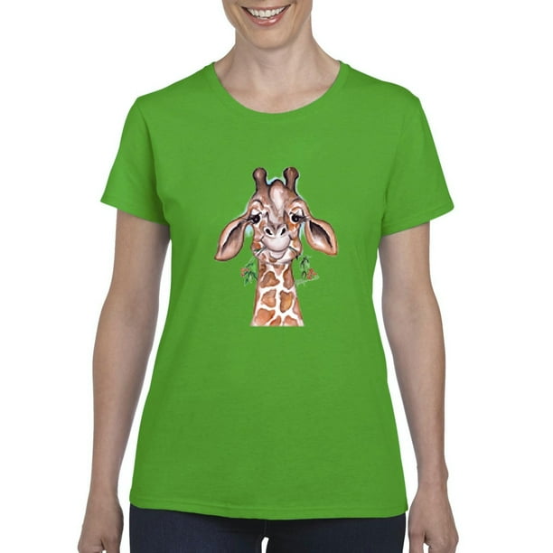 IWPF - Womens Giraffe Short Sleeve T-Shirt - Walmart.com - Walmart.com