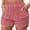 j15-Pink, variant on LIIPEE Womens Shorts Athleisure Solid Color High Elastic Waistpull-On Hybrid Ladies Casual Summer Relaxed Fit Daily Comfortable Breathable Soft Fashion Ruched Sports Shorts With Pockets,S