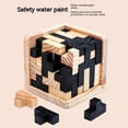 thumbnail image 2 of Building Block Cube Classical Wooden Magic Bucket 54T Lock Adult Wooden Building Block Puzzle Activity Cube Intelligence Development, 2 of 5
