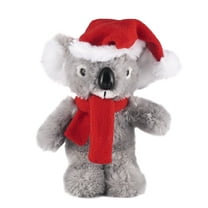 Made By Aliens Customize Soft Xmas Plush Stuffed Animal Gift with Red and White Santa Hat and Winter Scarf 12 Inch, Holiday Toys Personalized Gift - Great Present for Christmas (Santa Claus)