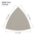 thumbnail image 2 of Unique Bargains Triangular Sandpaper Hook and Loop Fit 3-1/2' Oscillating Multi-Tool Silicon Carbide for Wet/Dry 5000 Grit 10pcs, 2 of 5