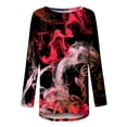 thumbnail image 4 of Blusa de manga larga con cuello redondo para mujer Pompotops gfhjh19566, 4 of 5