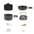 thumbnail image 4 of Camping Hiking Cookware Set Outdoor Portable Picnic Cookware Kit Alumina Pot Frying Pan Set Travel Cooking Accessory, 4 of 6