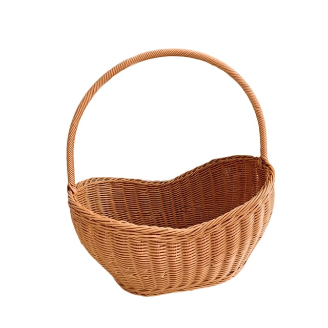 Cesta tejida decorativa con asa, cesta organizadora para la cosecha de frutas y verduras. S