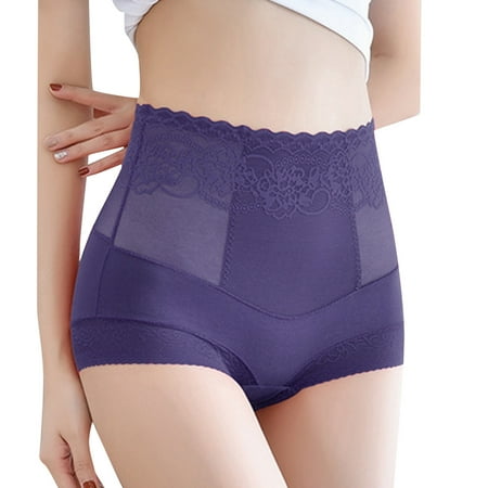 

TAIAOJING Women Thong Seamless Bikini Lace Half Back Covering Panties Ladies Underwear