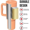 thumbnail image 4 of czcpp-Canadian Design Gobelet 40 oz avec Paille et Couvercle, Gobelet Isolé à Double Paroi avec Poignée, Gobelet en Acier Inoxydable Réutilisable, Gobelet de Voyage Étanche pour Café Glacé (Abricot), 4 of 4