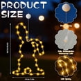 thumbnail image 5 of Easter Decor​ LED Rabbit Silhouette Outline Yellow Lights Festive Holiday Wall Window Hanging, Modern Easter Home Accent, 5 of 5