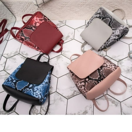 Scarlet Womens Backpack - Women Girl PU Leather Shoulder Bag School Backpack Travel Rucksack Purse Fashion