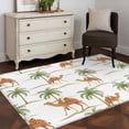 thumbnail image 3 of Desert Camels Area Rugs 3'x5', Washable Small Throw Rugs for Living Room Bedroom, Tropical Date Palm Trees Animal Indoor Outdoor Rug Non-Slip Low Pile Carpet Runner Reversible Floor Mats, 3 of 8