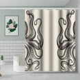 thumbnail image 2 of Octopus Shower Curtain Octopus Tentacles Marine Aquatic Monster Under The Sea Bath Curtains with Hooks Fabric Waterproof Accessories Decor Bathroom, 72x72 Inch, 2 of 6