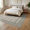 thumbnail image 3 of ODIKA Neutral Boho Scattered Geometric Motif Blended Vintage Ivory for Queen Size Bedroom, Under Bed, Master , Foldable Easy Care, 3 of 7