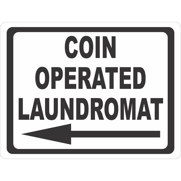 Coin Operated Laundromat Sign