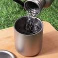 thumbnail image 4 of de Agua de Titanio de Doble Pared de 350 Ml de Té y Café para la Oficina en el Hogar Acampar Al Aire Libre Senderismo Picnic Sin Asa, 4 of 7