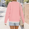 thumbnail image 4 of UDAUDU Womens Crewneck Sweatshirts Fall Clothes Fashion School Teacher Outfits Cowboy Cozy Side Slits Patchwork Long Sleeve Pullover Tops Layered Winter Oversized Sweatshirts 2XL, 4 of 5