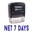 thumbnail image 1 of Printtoo NET 7 DAYS Self Inking Rubber Stamp Office Stationary Stamp-Blue, 1 of 1