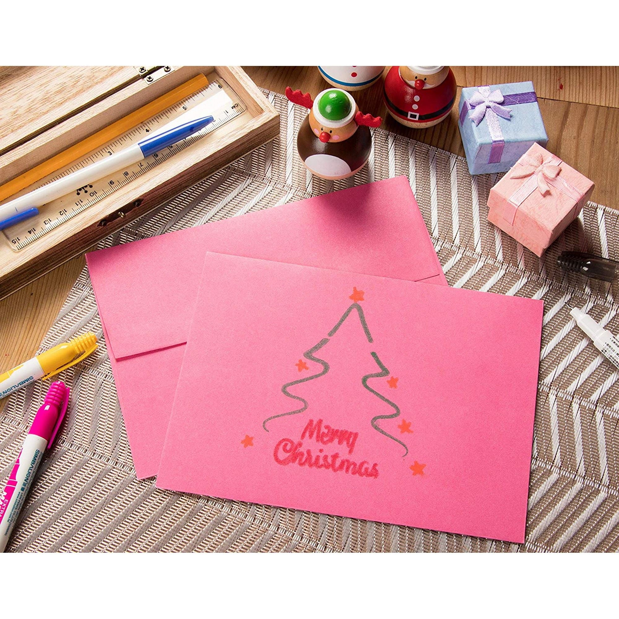 Holiday 5 x 7 Gummed Seal Square-Flap Invite Envelope for Wedding 5.25 x 7.25 inches 120gsm Birthday Purple Baby Shower 100-Pack Invitation Envelopes A7 Envelopes