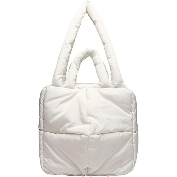 CoCopeaunt Tote Bag Women Down Padded Shoulder Bag Stylish Casual Students Shopping Handbag