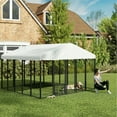 thumbnail image 6 of YYAo Doghouse, Puppy Shelter,Outdoor Dog Kennel with 360° Rotating & 4 Levels Adjustable Bowls, Waterproof Cover, 6 of 10