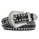thumbnail image 1 of Zhuge Cinturones occidentales para hombres y mujeres con diamantes de imitación y tachuelas de cristal para pantalones vaqueros (negro), 1 of 5