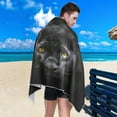 thumbnail image 5 of Coolnut Fierce Black Panther Beach Towel Soft Absorbent Quick Dry Sand Free Lightweight Polyester Camping Towels for Beach Travel Swim 30x60 in Wash cloth, 5 of 7