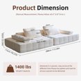thumbnail image 4 of Garaneeds 113" Beige Modular Sectional Sofa for Living Room - Boneless Cloud Couch, No Assembly Required, 4 of 8