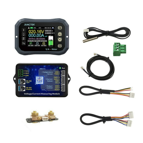 mmirethe Moniteur de Batterie Bluetooth 100A/400A/600A RV Avec/ Compteur Shunt Batterie Coulomb Testeur Batterie 100A KG-110F