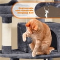 thumbnail image 6 of Yaheetech 62"H Multi Level Cat Tree Tower with Condos, Foam-Padded Perches, Dark Gray, 6 of 8