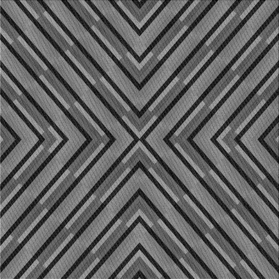 Ahgly Company Indoor Square Patterned Dark Gray Black Area Rugs, 4' Square