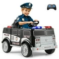 thumbnail image 1 of Gymax Kids Ride on Police Car w/ 3 Speeds Megaphone Music FM Radio Flashing Lights, 1 of 10