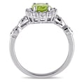 thumbnail image 4 of Everly Women's Peridot and Topaz 14k White Gold Ring, 4 of 7