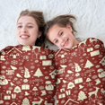 thumbnail image 5 of Red Christmas Icon Pattern Round Blanket,Comfortable Soft Flannel Throw Blanket,All Season,Warm Lightweight Blankets for Sofa Bed Couch Living Room Chair 60"x60", 5 of 5