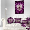 thumbnail image 3 of Designart Glowing Purple White Fractal Flower - Abstract Throw Pillow - 12x20, 3 of 5