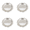 Silver-4pack, variant on hulanddfd Silver Embossed Serving Tray - 3.9" Metal Round Platter Dessert Snack Plate Jewelry Storage Organizer Catchall Dishes For Home Kitchen Bedroom