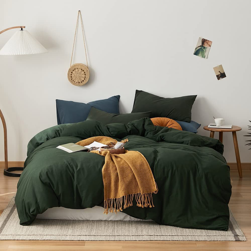 Dark Green Duvet Cover 100 Jersey Knit Cotton Duvet Cover Twin Olive