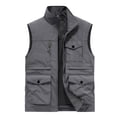 thumbnail image 1 of Fengqque Gilet Cargo Léger pour Homme à Multiples Poches pour Plein Air Randonnée Pêche Camping Gris 10(TTG), 1 of 4
