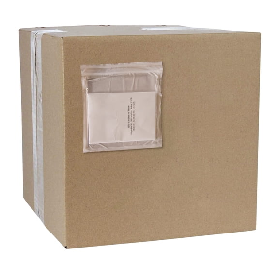 Adhesive Backed Reclosable Zipper Envelopes, 2 Mil Press and Stick, 1000 Count, 6 x 6 in