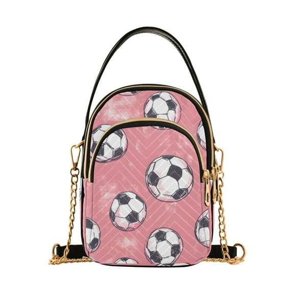 joogoo Women Footballs Chain Crossbody Bags Shoulder Handbag Phone Purse