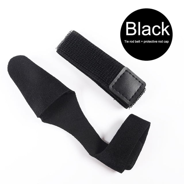 2 uds. Funda protectora para caña de pescar, cinturón de sujeción para caña de pescar (negro)