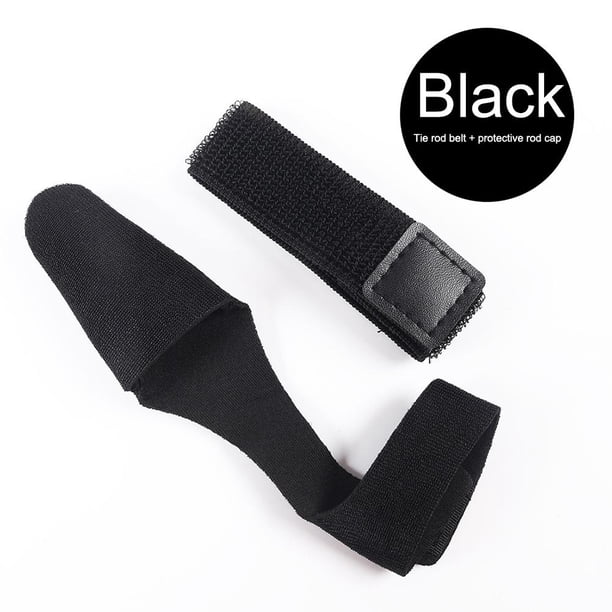 2 uds. Funda protectora para caña de pescar, cinturón de sujeción para caña de pescar (negro)