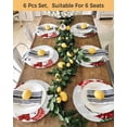 thumbnail image 4 of 13 Inch Round Placemats Set of 6, Grey Snowman Christmas Non Slip Heat Insulation PP Table Mats, Snowflake Xmas Tree Winter Elk Washable Place Mats for Kitchen Dining Party Table Decor, 4 of 7