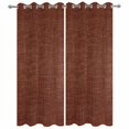 thumbnail image 2 of Outdoor Curtains for Patio Waterproof, Dark Brown Windproof Pravicy Outside Porch Blackout Curtain, Vintage Country Monochrome Chocolate Color Sun Blocking Curtains for Cabana 2 Panels 54"x95", 2 of 9