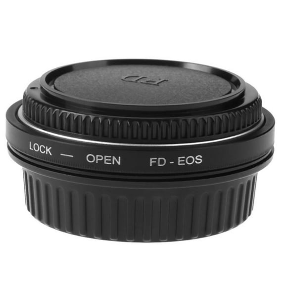 Canon FD to EF Mount Adapter with Multi-Coated Correction Lens – Enables Manual Focus/Infinity Focus for Legacy FD Lenses on Bodies, Includes Front & Rear Caps, ABS Construction, 98.5%