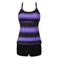thumbnail image 2 of Eashery High Waisted Bikini Bottom Women Cutout One Piece Swimsuits Tummy Control High Waisted Halter Front Tie Knot Bathing Suit Purple 5X-Large, 2 of 5