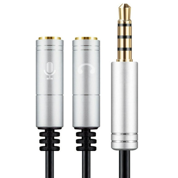 Huanledash Audio Splitter Cable 3.5mm Male to 2 Port Female Extension Aux Cord Adapter
