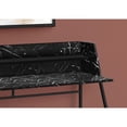thumbnail image 2 of Contemporary Home Living 47.25" Black and White Marble Look Rectangular Computer Desk with Hutch, 2 of 4
