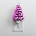 thumbnail image 2 of Milltown Merchants Ceramic Christmas Tree Night Light (Pearl Pink), 2 of 3
