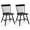 Black, variant on Gymax Dining Chairs Set of 2 Farmhouse Kitchen Chair w/ Rubber Wood Frame Wide Seat Natural