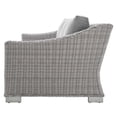 thumbnail image 3 of Lounge Sofa, Sunbrella, Rattan, Wicker, Grey Gray, Modern Contemporary Urban Design, Outdoor Patio Balcony Cafe Bistro Garden Furniture Hotel Hospitality, 3 of 9